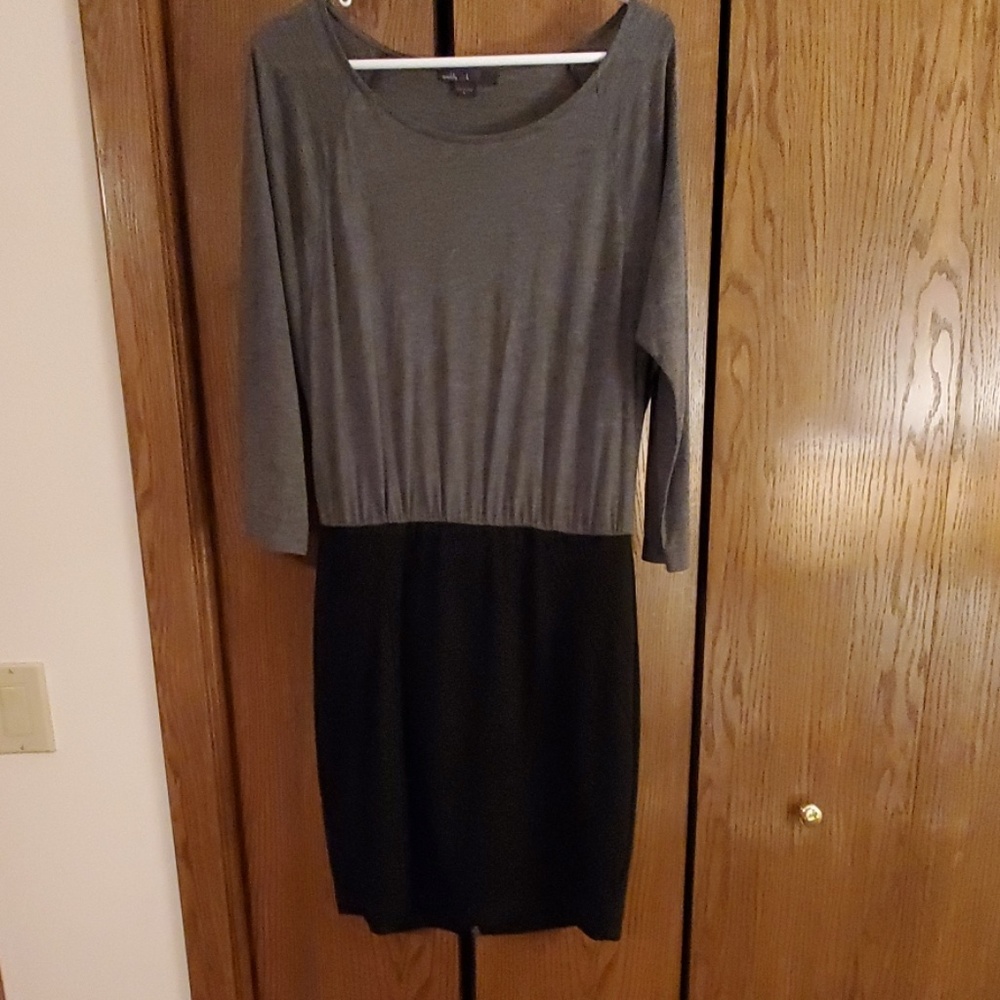 Black and gray dress